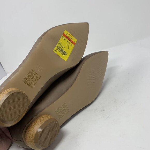 Journee Collection Maggs 005493 Loafers Women's 9 Taupe Leather Pointed Toe 8141 - Picture 7 of 10